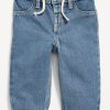 Drawstring Barrel-Leg Jeans for Baby