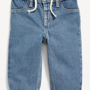 Drawstring Barrel-Leg Jeans for Baby