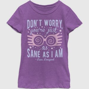 Harry Potter Just As Sane As Luna Graphic T-shirt For Girls