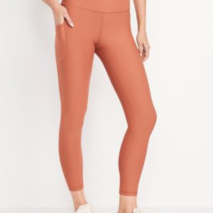 High-Waisted PowerSoft Rib Pocket Leggings