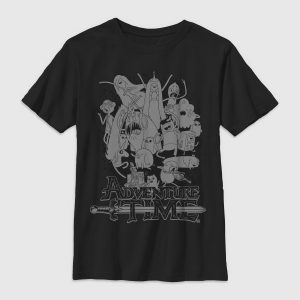 Adventure Time Group Splat Gender-Neutral Graphic T-Shirt for Kids
