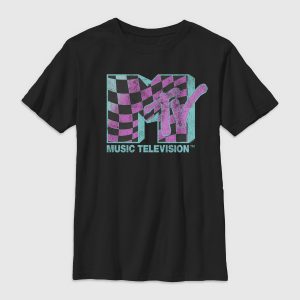 MTV Checkered Gender-Neutral Graphic T-Shirt for Kids