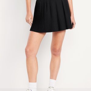 Extra High-Waisted Micro-Pleated Performance Skort