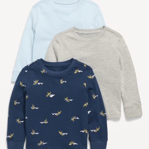 Long-Sleeve T-Shirt 3-Pack for Toddler Boys