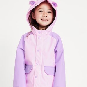 Water-Resistant Critter Hooded Jacket for Toddler Girls