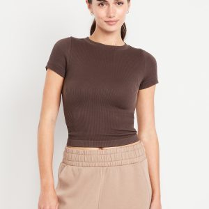 Exhale Seamless Fitted Rib T-Shirt