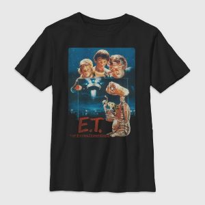 ET The Extraterrestrial Vintage Poster Gender-Neutral Graphic T-Shirt for Kids
