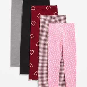 Full-Length Leggings 5-Pack for Girls