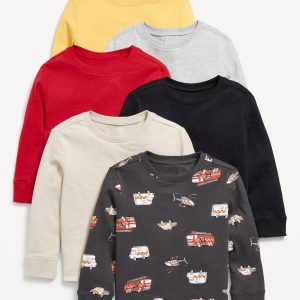 Long-Sleeve T-Shirt 6-Pack for Toddler Boys
