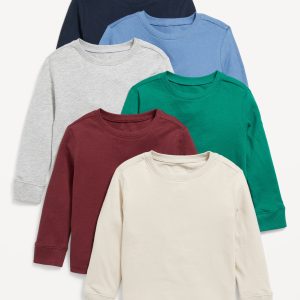 Long-Sleeve T-Shirt 6-Pack for Toddler Boys