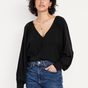 Jacquard Button-Down Top