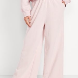 Baggy Fleece Straight-Leg Sweatpants for Girls