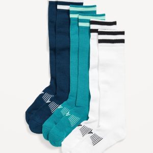 Knee High Go-Dry Soccer Socks 3-Pack for Boys