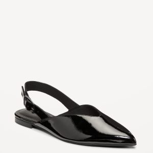 Wide Strap Slingback Flats