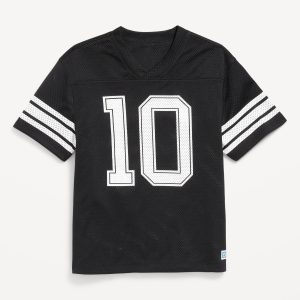 Oversized Boxy Mesh Graphic T-Shirt for Boys