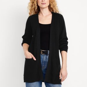 Longline Open-Front Sweater