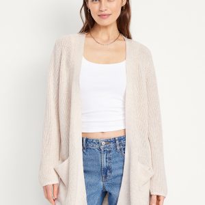 Longline Open-Front Sweater