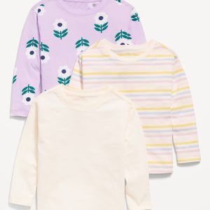 Long-Sleeve T-Shirt 3-Pack for Toddler Girls
