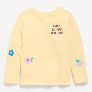 Long-Sleeve Graphic T-Shirt for Toddler Girls