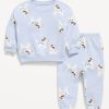 Printed Henley Sweatshirt and Sweatpants Set for Baby