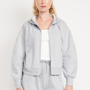 Dynamic Fleece Oversized Zip Hoodie Sweatshirt