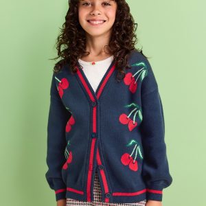 Slouchy Long-Sleeve Cardigan Sweater for Girls