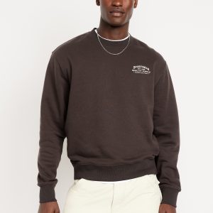 Loose Graphic Rotation Crew-Neck Sweatshirt