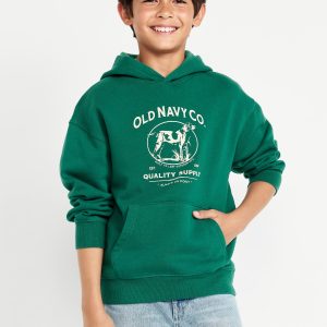 Favorite Fleece Oversized Logo-Graphic Pullover Hoodie for Boys