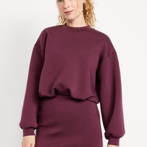 Bounce Fleece Bubble-Hem Sweatshirt