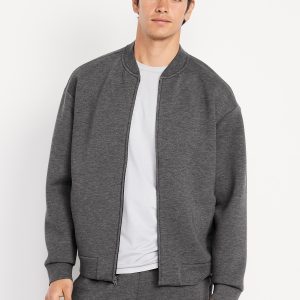 Bounce Fleece Oversized Bomber Jacket