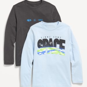 Long-Sleeve Graphic T-Shirt 2-Pack for Boys