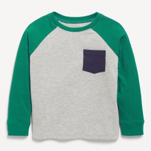 Long-Sleeve Pocket T-Shirt for Toddler Boys
