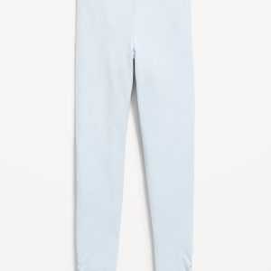 High-Waisted Side Ruched Leggings for Girls