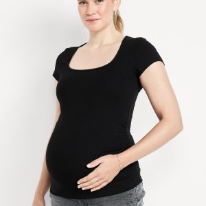 Maternity Trapeze-Neck T-Shirt
