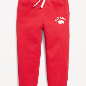 Cinched-Hem Unisex Logo-Graphic Jogger Sweatpants for Toddler