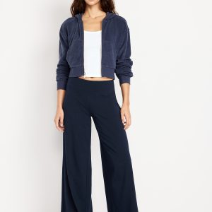 Mid-Rise Jersey Super Wide-Leg Leggings