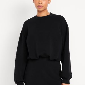 Bounce Fleece Bubble-Hem Sweatshirt