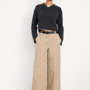 Extra High-Waisted Super Wide-Leg Chino Pants