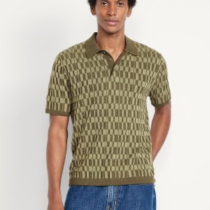 Short-Sleeve Sweater-Knit Polo