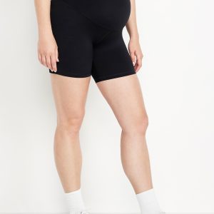 Maternity Full Panel StudioSmooth Biker Shorts -- 6-inch inseam