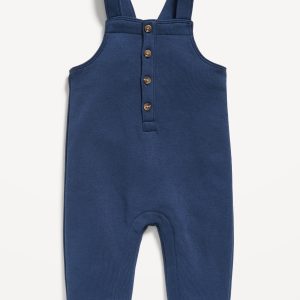 Fleece Button-Front Overalls for Baby