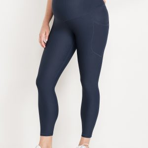 Maternity Full Panel PowerSoft 7/8 Rib Leggings