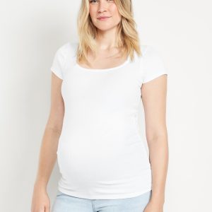 Maternity Trapeze-Neck T-Shirt