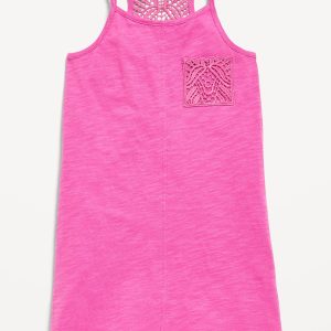 Sleeveless Crochet Racerback Dress for Toddler Girls