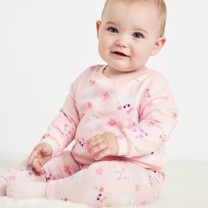 Printed French Terry Sweatshirt and Pants Set for Baby