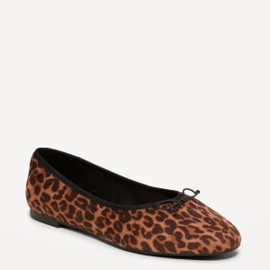 Faux-Leather Ballet Flats