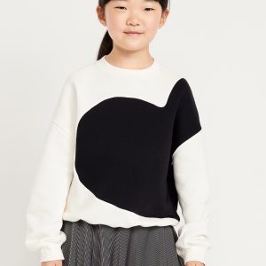 Oversized Graphic Tunic Sweatshirt for Girls