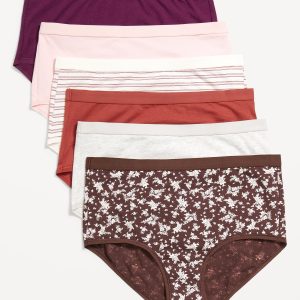 High-Waisted Everyday Brief Cotton Underwear 6-Pack