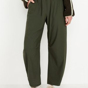 High-Waisted SleekTech Barrel Ankle Pants