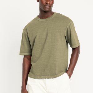 Garment-Dyed Cropped T-Shirt